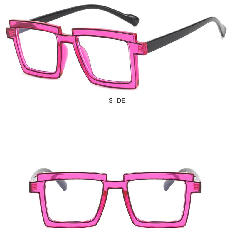 Женские очки Защита от синего света Мода Индивидуальность Ретро Прямоугольные Обычные очки Мода Уличная съемка Студенческие очки для поездок на работу EMA