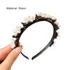 Chic Faux Pearl Fine Workmanship Durable Non-slip Small Clips Headband for School Headband