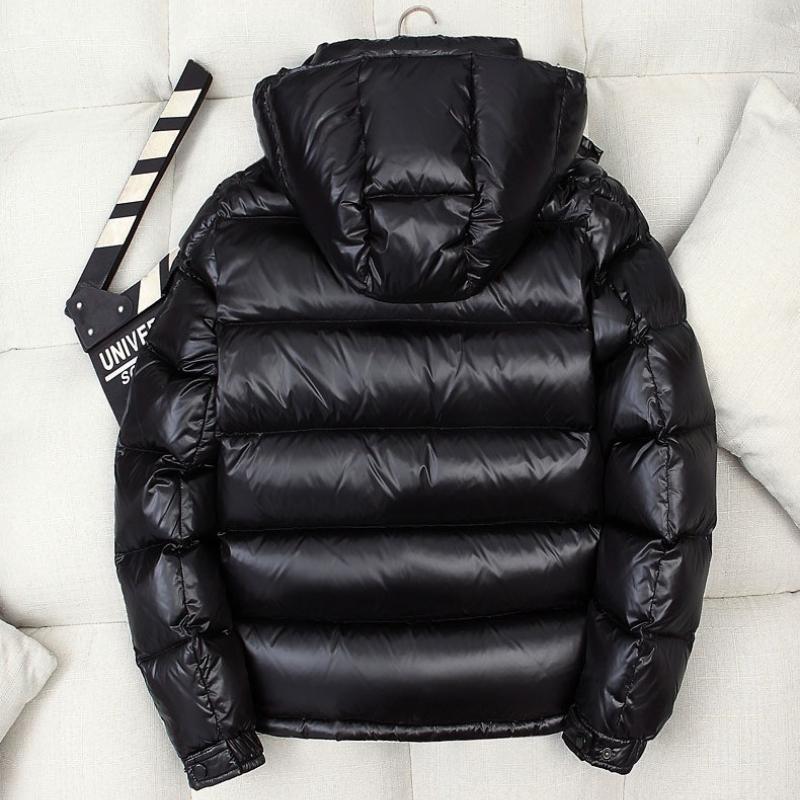 Блестящая хлопковая куртка Унисекс Короткая с капюшоном Утепленное хлопковое пальто Теплая верхняя одежда Модная одежда для холодной погоды