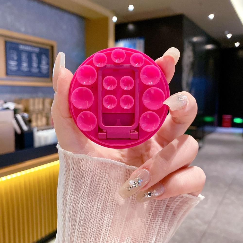 Round Suction Cup Phone Holder Silicone Phone Mount Suction Pad Phone Stand Smartphone Accessory