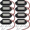 Mudder 8 Packs 12V 6 LED License Plate Light Waterproof License Plate Lamp Taillight For Truck SUV Trailer RV Trucks And Boats License Tags