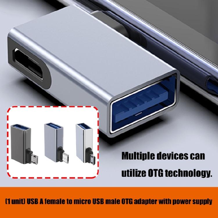 Компактные Угловые USB A на MicroUSB OTG Конвертеры Прямая Зарядка и Управление Периферией на Смартфонах Планшетах
