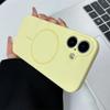 Ультратонкий силиконовый чехол для телефона Magsafe для iPhone 14 12 13 15 16 Pro Max Plus, сплошной матовый чехол для беспроводной зарядки