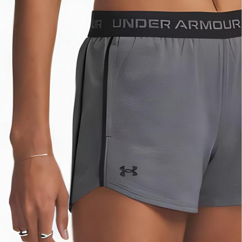 Under Armour Techplay Up Модные Удобные Трендовые Простые Шорты средней посадки Спортивные шорты Женские шорты Серый 1389882-025