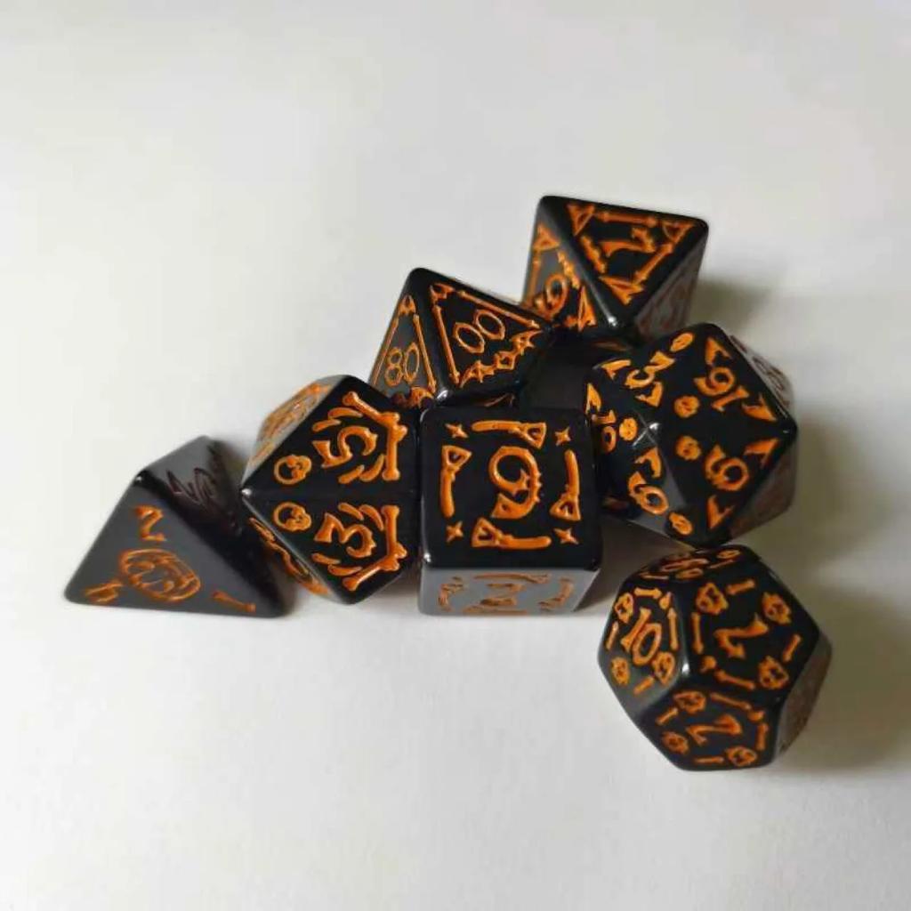 Многогранные игральные кости для TRPG DND RPG D20 D12 D10 D8 D6 D4 настольные игральные кости двухцветные развлекательные настольные игровые кости набор из 7 шт./лот