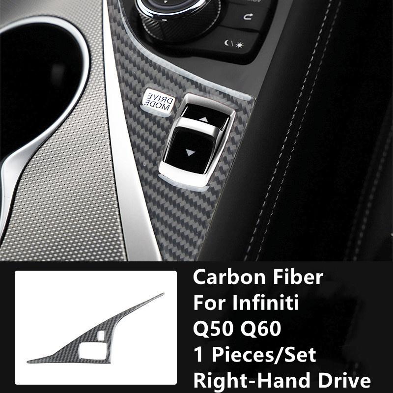 Углеродное волокно, модификация салона автомобиля, накладка, полоски, декоративные наклейки для Infiniti Q50 Q60, внутренний Стайлинг автомобиля
