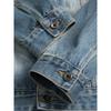 Retro Thickened Workwear Denim Jacket for Men, Autumn and Winter Short Style, Export Men's Clothing, Washed, Structured Shoulder, Stiff Jacket