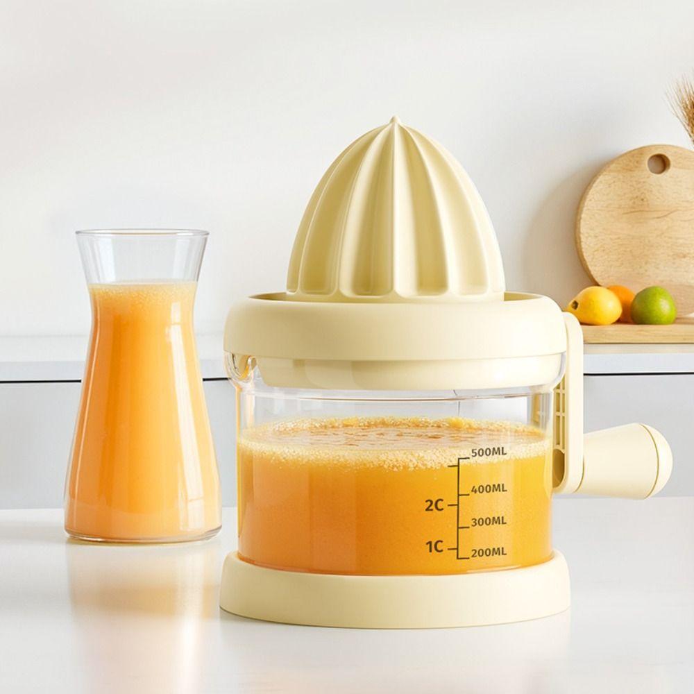 Scale Measure Hand Press Squeezer Transparent Fruit Residue Separator Citrus Press Home Use