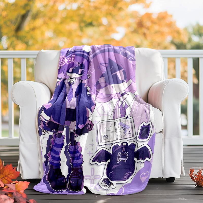 Murder Drones printed throw blanket—lightweight,soft,warm;versatile blanket for all seasons—perfect as &air-conditioning throw,nap blanket