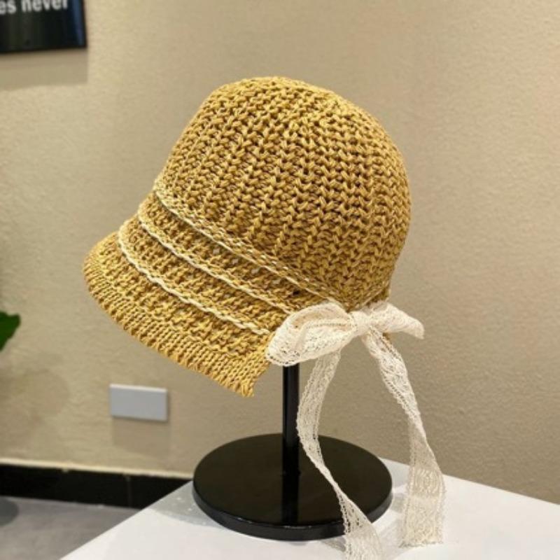 Однотонная вязаная шапка рыбака, детская летняя дорожная дышащая солнцезащитная шапка-ведро с небольшим солнцезащитным козырьком