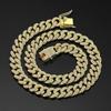13mm Cuban Chain Bracelet with Diamond Inlay - Men's & Women's European/American Hip-hop Jewelry