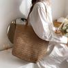 Soft Straw Shoulder Bag For Women Large Capacity Messenger Bag Bohemian Beach Handbag Daily Totes