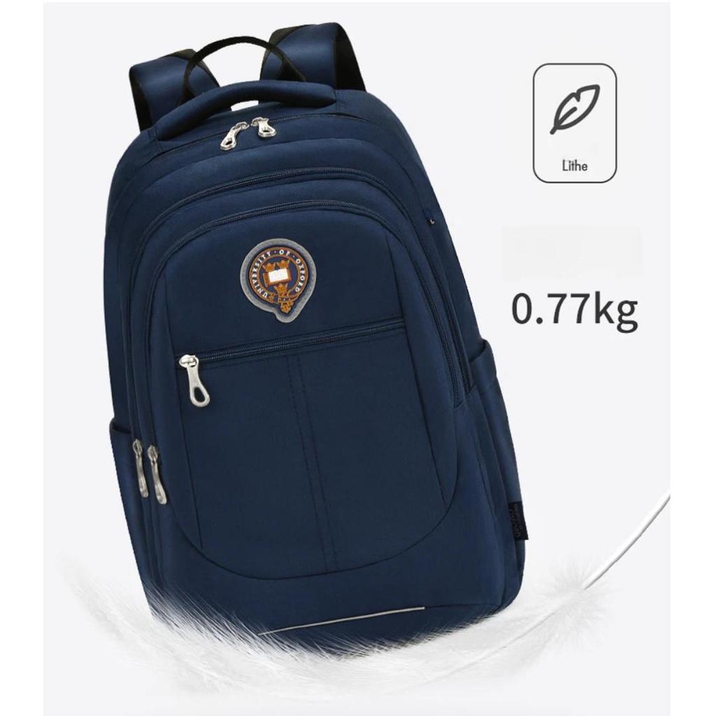 UNIVERSITY OF OXFORD Backpack, Travel Casual Double Shoulder Bag, Navy Blue