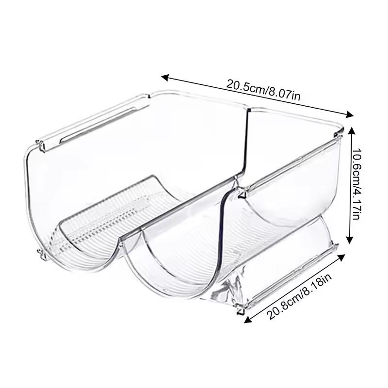 Прозрачный держатель для винных и водных бутылок для холодильника, штабелируемый пластиковый органайзер для хранения винных стоек для холодильника, шкафа, кладовой