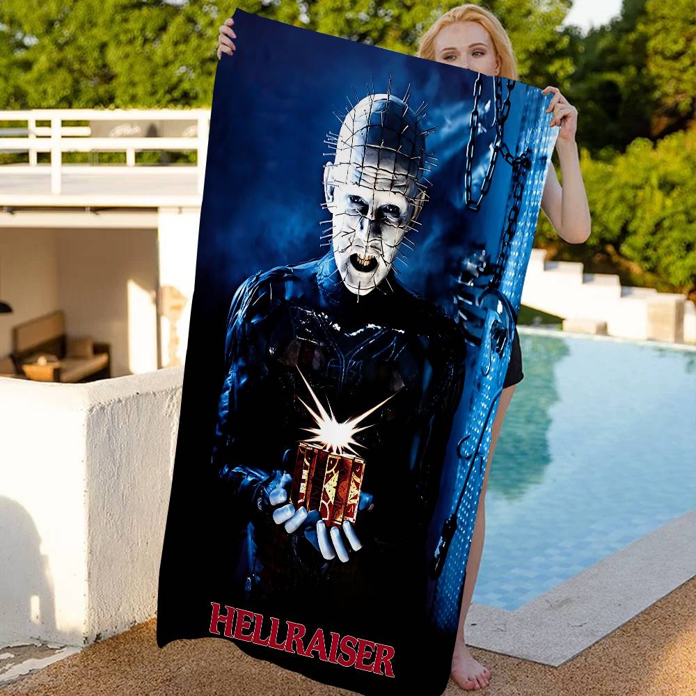 Классическое пляжное полотенце из фильма ужасов «Хеллрайзер» H-Hellraiser, разноцветные банные полотенца для девочки, из микрофибры, быстросохнущее, без песка, для пляжа, йоги, спа