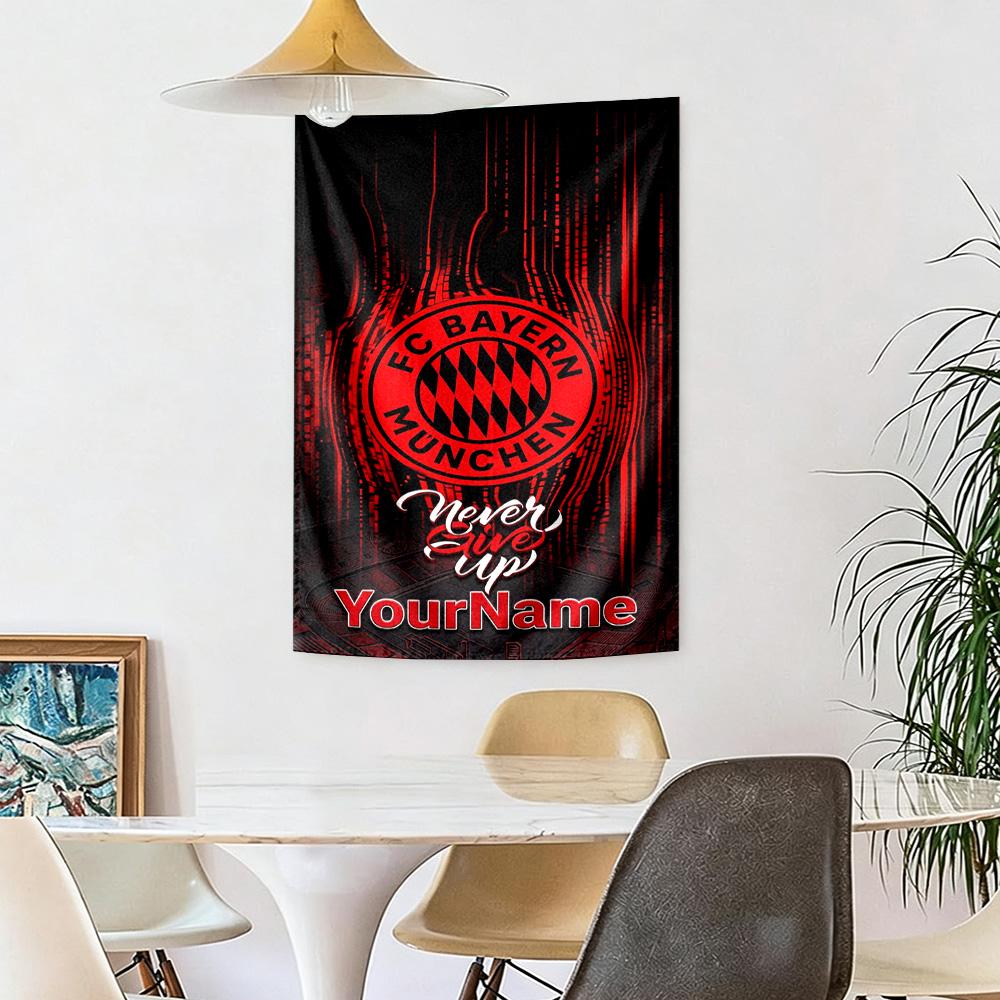 Bayern Munich Custom Your Name Wall Decor Tapestry Art For Pet Memorial Birthdaywedding Party Backdrop Family Gift