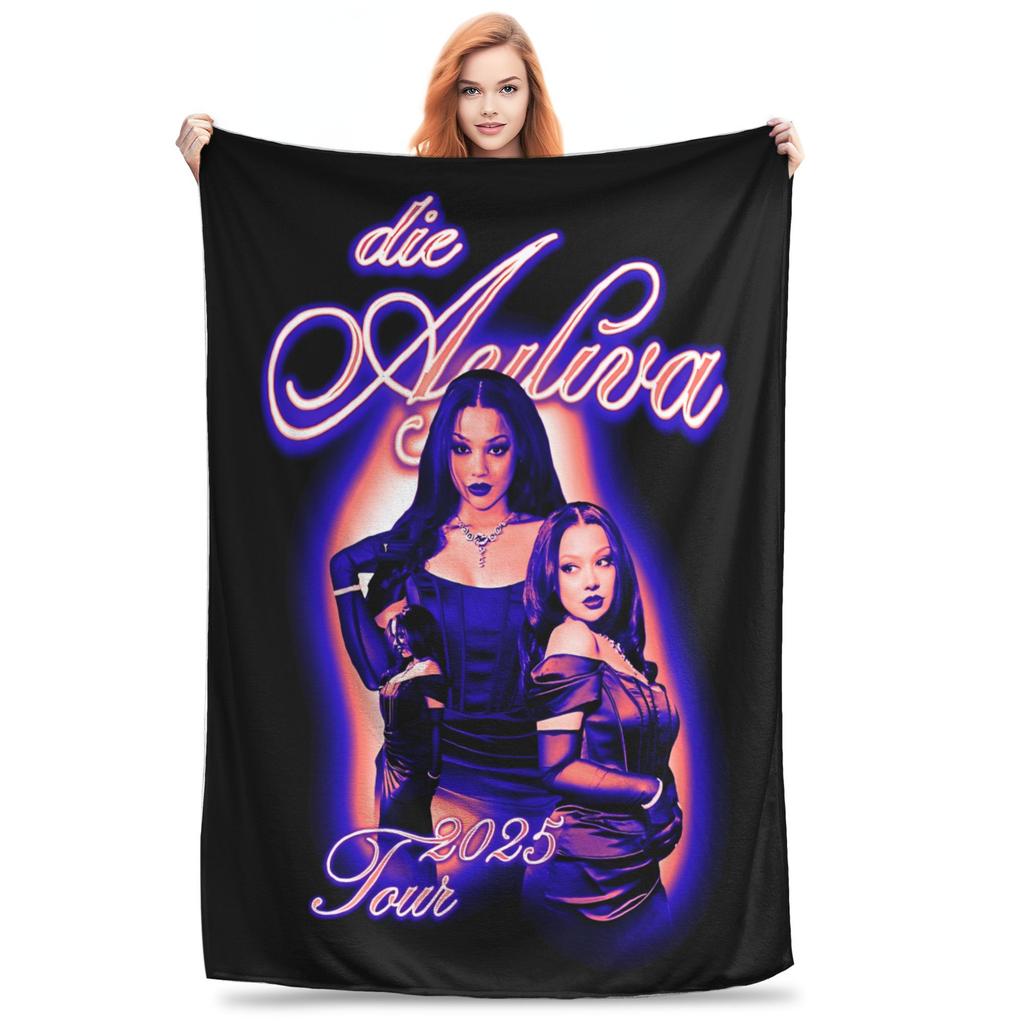 Ayliva Pop Singer Music Blanket Flannel Novelty Breathable Throw Blankets for Home Restaurant Summer,