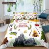 Счастливый Кемпинг Пододеяльник Квин Мультяшный Караван Кемпинг Постельный Комплект Фермерский Стиль 3D Чехол для Одеяла с Наволочками