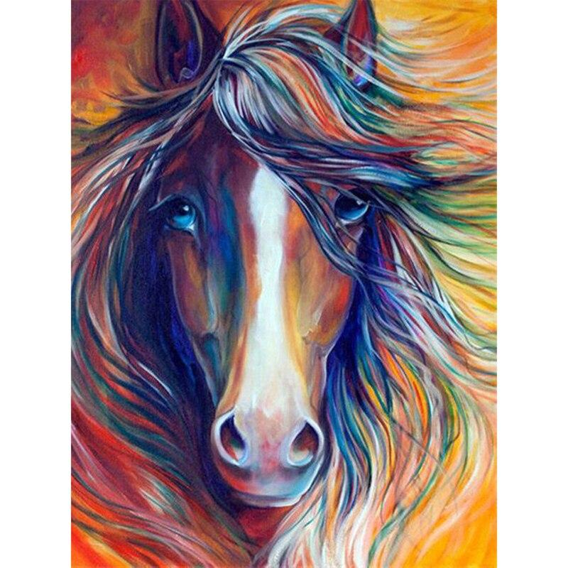 Horse DIY 5D Diamond Painting Full Round Drill Mosaic Animal Diamond Embroidery Cross Stitch Kits Home Decor
