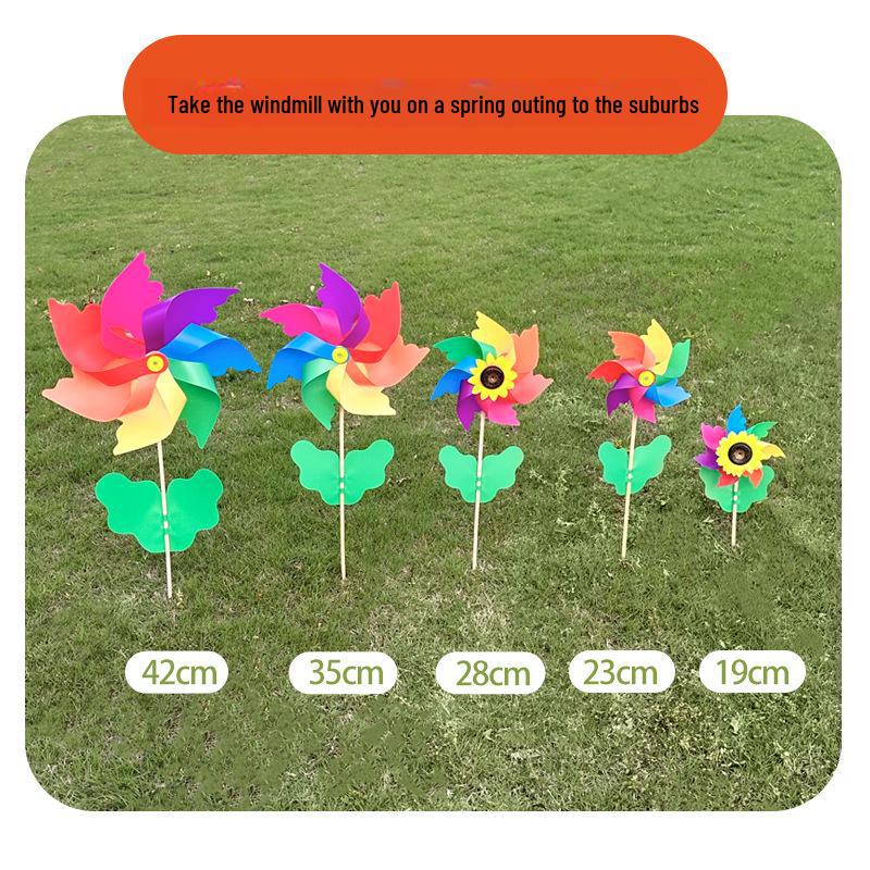 Большая прозрачная вращающаяся ветряная мельница из ПВХ - своими руками для детей, украшение на открытом воздухе