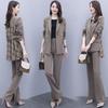 Spring And Autumn Casual Suit Set Women's Fashion Small Suit Pants Two Piece Set