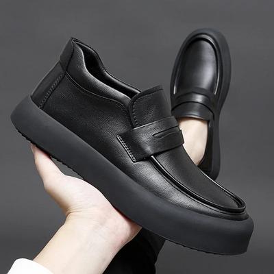 Модные мужские повседневные кожаные туфли Модные новые весенние свободные повседневные мужские туфли Простые деловые кожаные туфли на мягкой подошве для мужчин Лоферы