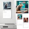 2026 Screaming Opossum Calendar New Monthly Planner Funny Opossum Picture Home Ornaments Novelty Year 12 Month Schedule