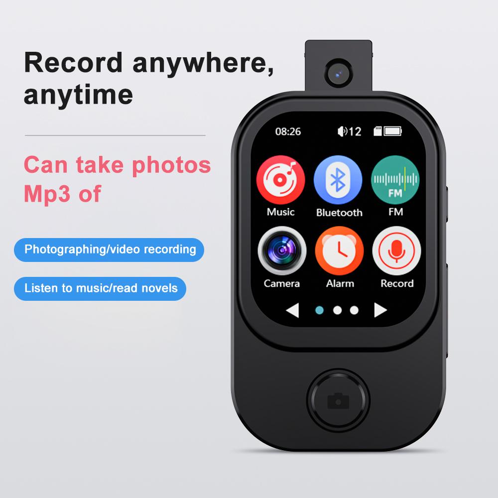 MP3-плеер Bluetooth 5.4 Walkman Hi-Fi звук MP3-плеер Камера Спортивный Walkman с FM-радио Записью Сделать снимок