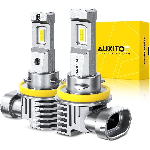 Светодиодная лампа AUXITO H11, лампы H8, на 900% ярче, лампы H8 H9, Plug N Play, долгий срок службы, без мерцания, 99% совместимости, 2 шт.