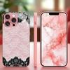 Классический розово-черный кружевной чехол для телефона для iphone 17 чехол для iphone 17 pro max чехол Стекло для iPhone 17 16 15 14 13 12pm Pro P