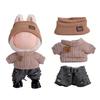 17cm Doll Clothes 3-Piece Hat Sweater Pants Sets Handmade Baby Doll Outfits Stylish Adorable Accessories for Doll Collectors