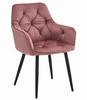 JORK chair - pink velvet / black legs x 2