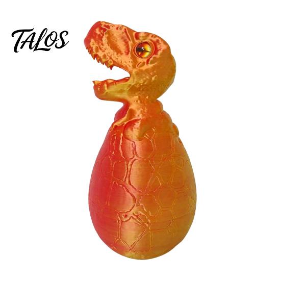 Articulated Dinosaur Figure 3D Printed Egg Toy, Tyrannosaurus Fidget Toy for Stress Relief Dino Relief, Desktop Ornament Home Office