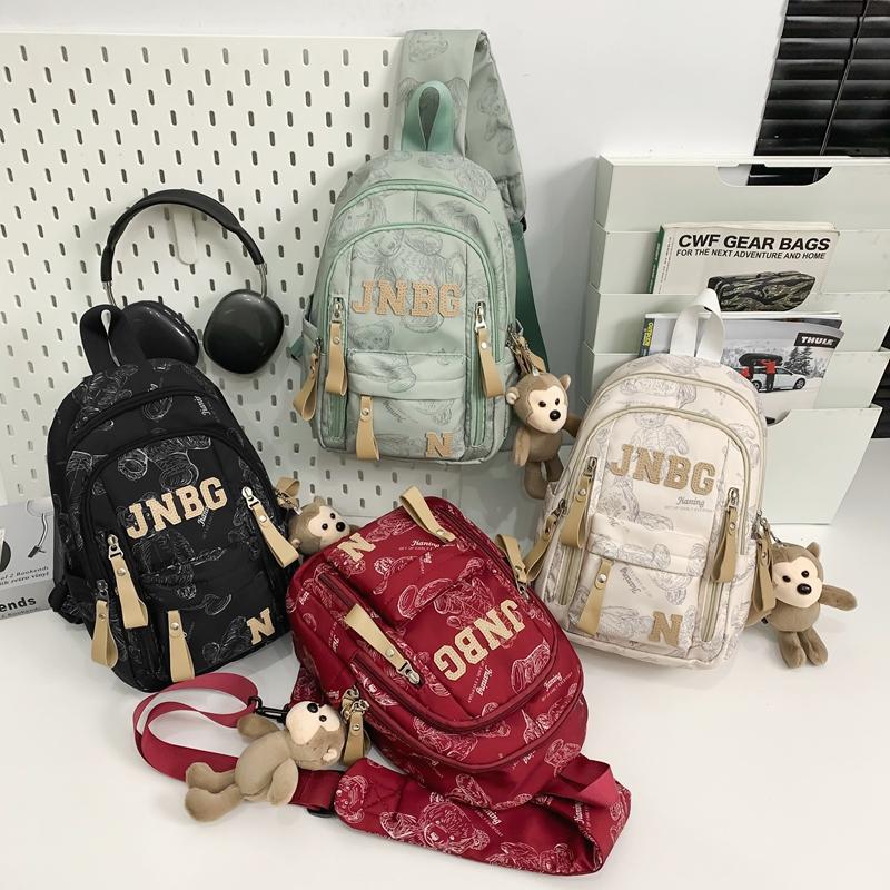 Нагрудная сумка с принтом медведя, женская сумка на плечо, мужская сумка большой вместимости для велоспорта и кросс-боди