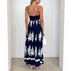 Женское модное летнее пляжное платье с принтом, длинное платье в стиле бохо на бретелях