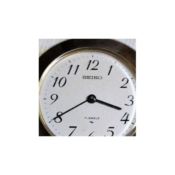 Б/у карманные часы SEIKO Kameido 17 камней Механический завод Белый циферблат 11-1880