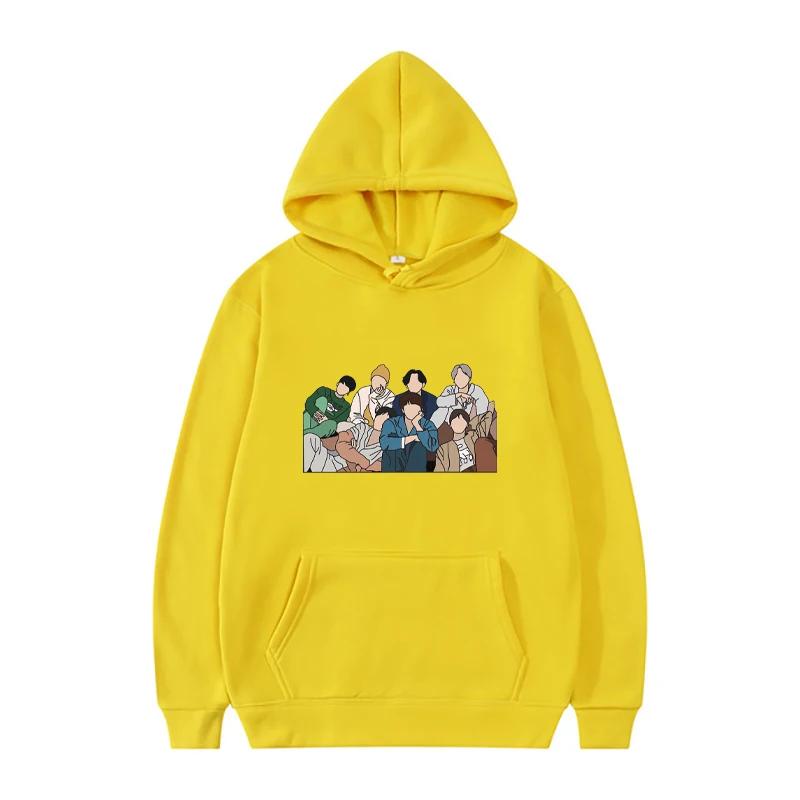 Осенне-зимняя толстовка с капюшоном женская унисекс та же толстовка Bts граффити принтованная толстовка с капюшоном модная толстовка с капюшоном