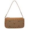 Bally Monogram Print Color Block Design Leather Shoulder Bag Small Women Shoulder Bag Brown 6309585
