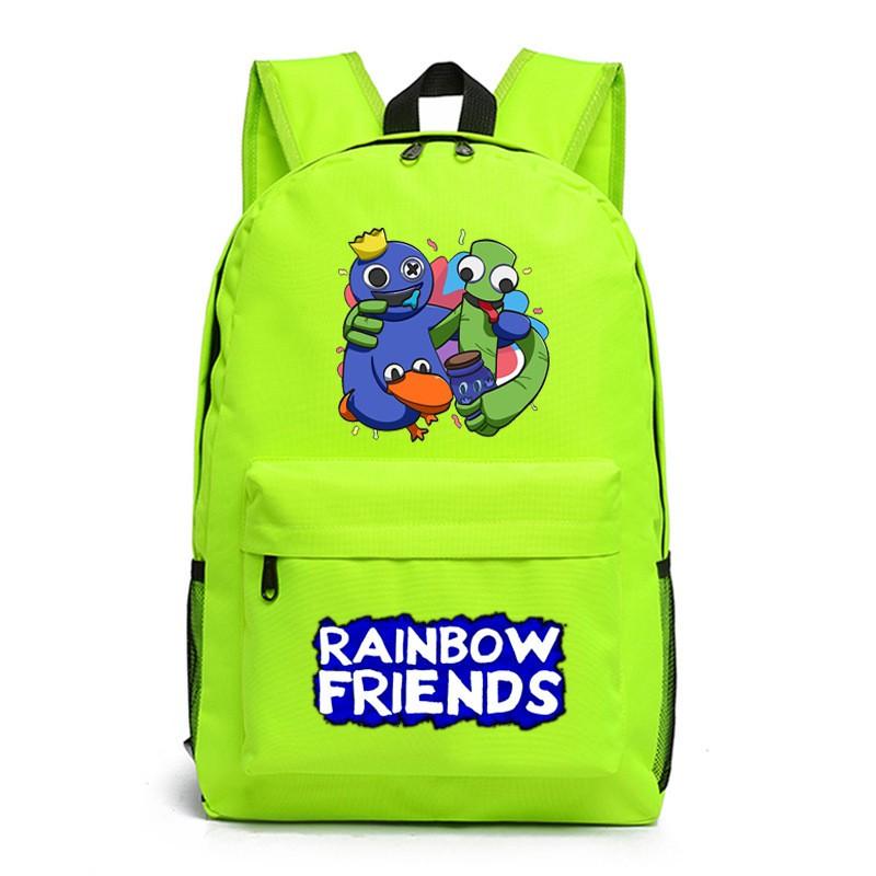 Мультяшный школьный рюкзак Rainbow Friends для детей, мальчиков и девочек, легкий, из ткани Оксфорд, для книг, с эргономичными лямками