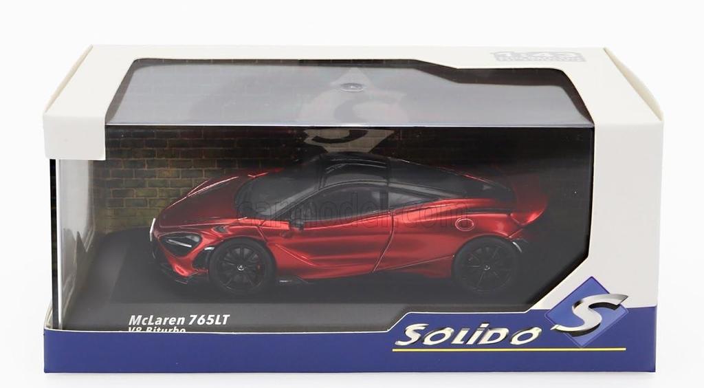 Твердый McLaren Мини-автомобиль 1/43 McLAREN 765LT V8 БИТУРБО 2020 (красный)