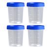 4Pcs Salad Dressing Containers Measuring Cup Set with Threaded Lid Good Sealing Clear Scale Design Leak-Proof Fishing Bait Containers
