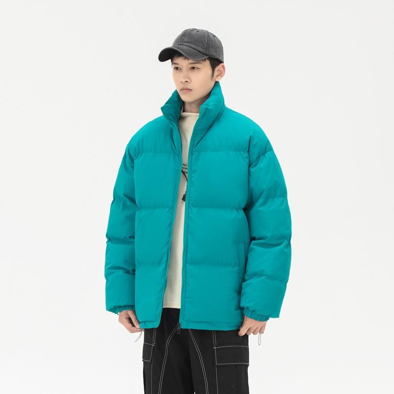 Толстые пары зимние новые жареные уличные хлопковые подбитые пальто с свободным повседневным толстым воротником-стойкой для мужчин и женщин хлебный костюм