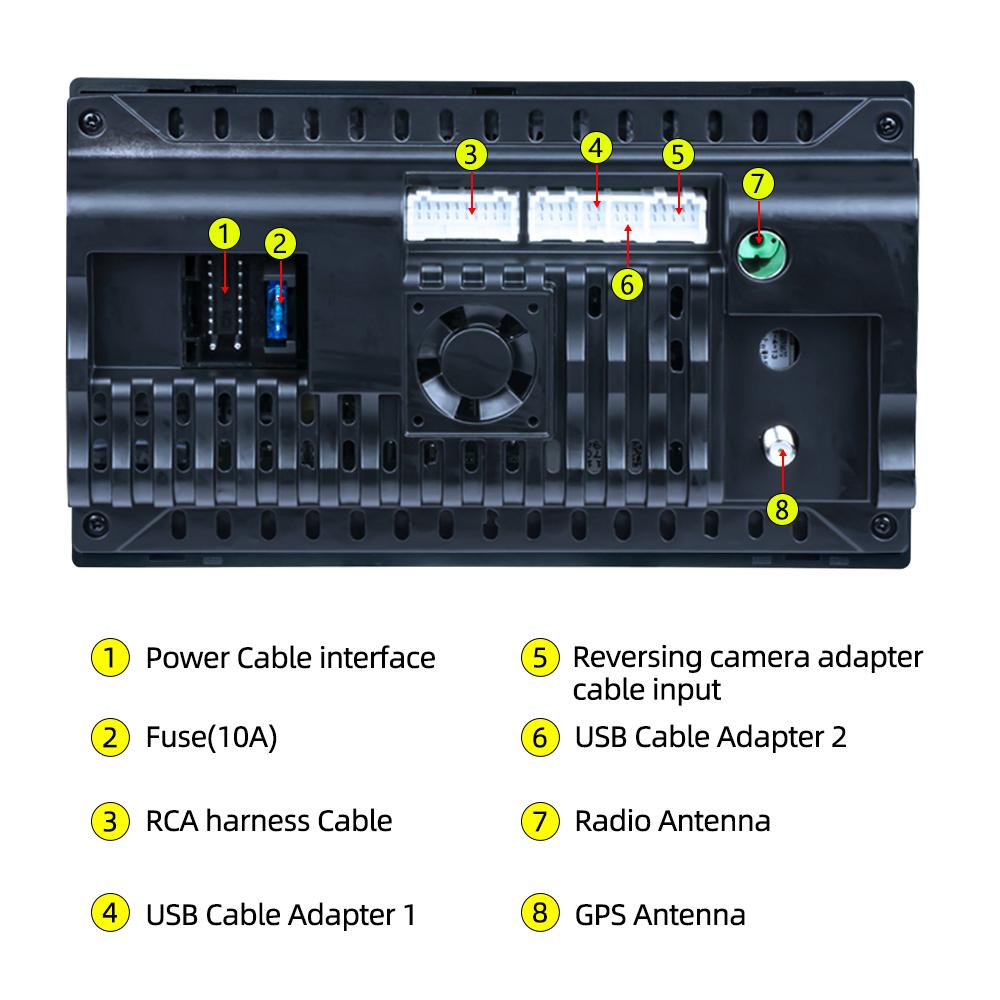 Reakosound 1 Din Регулируемая универсальная автомобильная стереосистема Радио Android 7-дюймовый сенсорный экран FM GPS навигация Apple Carplay Android-auto