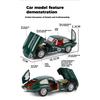 1/24 Металлическая модель автомобиля Jaguar E-Type с звуком и светом Идеальное украшение для дома Настольное украшение Праздничный подарок