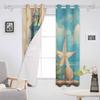 Ocean Beach Lighthouse Starfish Shell Plants Sky Blackout Curtains For Living Room Bedroom Window Treatment Blinds Drapes