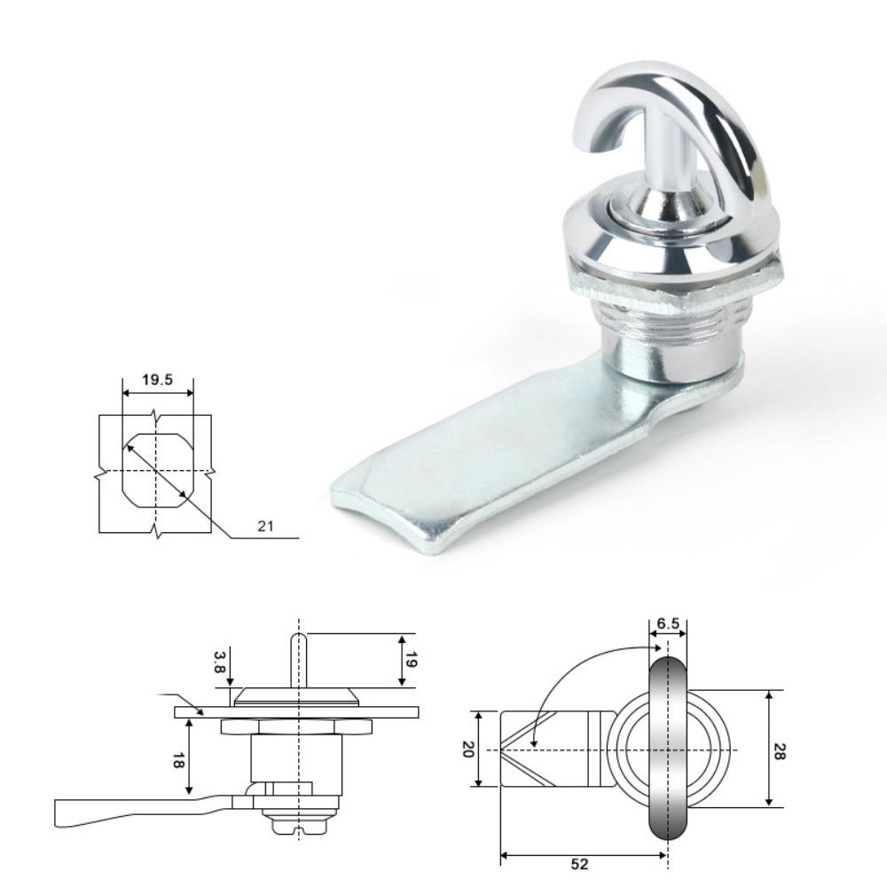 Stainless Steel Instrument Cabinet Lock Keyless Swivel Lock Furniture Security