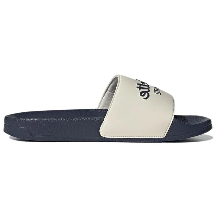 Adidas Adilette Shower Slide 'White Shadow Navy' (Unisex) Wonder White / Shadow Navy / Shadow Navy Slide Slippers GW8748