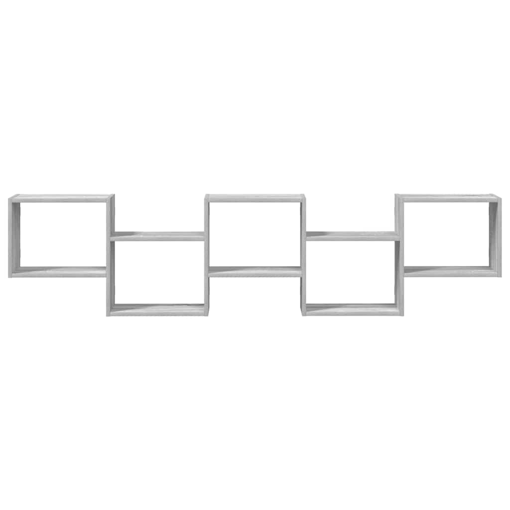 Cube Shelf with 5 Compartments Grey Sonoma Particleboard