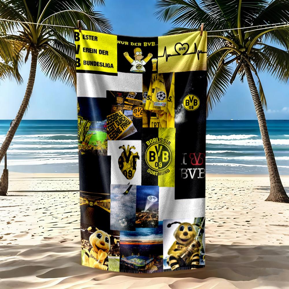 Borussia Dortmund Beach Towel High Absorbency Quickdry Comfortable Lightweight Portable For Swimmingbeachcamping Travel Beach Accessoriesgym