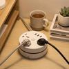 Round Design Universal Power Strip 3 USB Ports USB Charger Plug Portable Extension Socket  Bedside